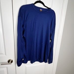Patagonia Capilene Mid-Weigth Long Sleeve Shirt Blue Vintage SP01 44201 SZ XXL